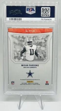MICAH PARSONS 2022 DONRUSS ELITE PASSING THE TORCH #PTT-20 /99 PSA 9 - COWBOYS - Image 2