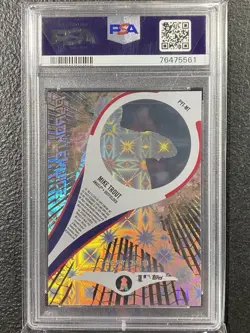 Mike Trout 2018 Topps High Tek Pyroteknics Orange #/25 PSA 9 Los Angeles Angels - Image 2