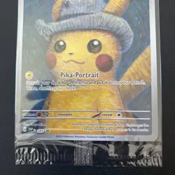 Van Gogh Pikachu with Grey Felt Hat SVP 085 Promo Pokemon Card New Sealed - Image 3