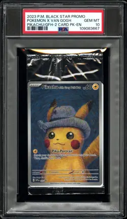 PSA 10 Cello Pokemon X Van Gogh pikachu With Grey Felt Hat english Sealed - Image 1