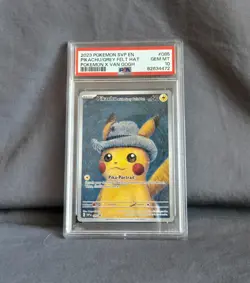 Pokemon Pikachu with Grey Felt hat Van Gogh 085 Graded Sealed Promo PSA 10 - Image 1