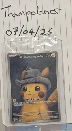Pikachu With Grey Felt Hat Promo Card Pokemon Van Gogh Museum NEW SEALED - Image 1