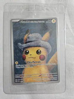 PIKACHU VAN GOGH WITH GREY FELT HAT SVP EN 085 PROMO POKEMON CARD-SEALED - Image 1