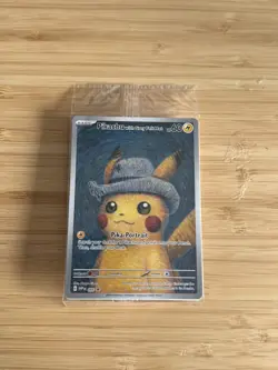 Pokemon TCG: Van Gogh Pikachu with Grey Felt Hat SVP 085 Promo Card - New Sealed - Image 1