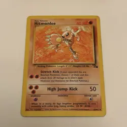Hitmonlee Rare Pokemon Card - Fossil 22/62 - Image 2