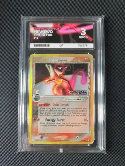 Pokemon TCG Mewtwo Reverse Holo Stamped 12/113 Ex Delta Species - ACE 3 - Image 1