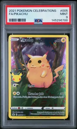 2021 Pokemon Celebrations - Pikachu Full Art FA #005 - PSA 9 - Image 1