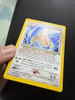 2002 POKEMON NEO DESTINY #14 LIGHT DRAGONITE-HOLO - LP - Image 2