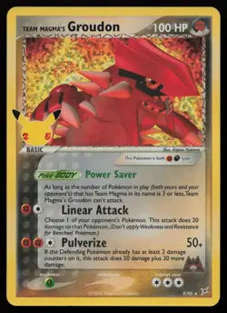 Team Magma's Groudon 9/95 Celebrations: Classic Collection Pokemon NM - Image 1