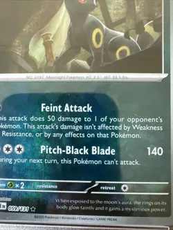 Pokemon Umbreon Master Ball Pattern 059/131 Sv: Prismatic Evolutions Holo PSA 9 - Image 2