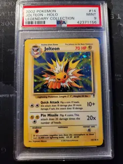 2002 Pokemon Legendary Collection #14 Jolteon Holo PSA 9 Mint - Image 1