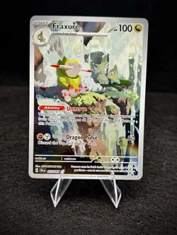 Pokemon Fraxure 077/064 Sv: Shrouded Fable Illustration Rare Holo 100 HP - Image 1