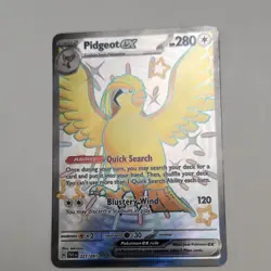Pokemon Pidgeot ex 221/091 SV: Paldean Fates Full Art Ultra Rare Holo 280 HP - Image 1