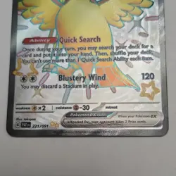 Pokemon Pidgeot ex 221/091 SV: Paldean Fates Full Art Ultra Rare Holo 280 HP - Image 5