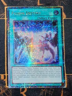 YUGIOH Fusion Destiny (RA03-EN270) Quarter Century Secret Rare 1st Edition NM - Image 1