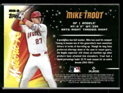 2025 Bowman Chrome Mega Box Mike Trout Meteoric Rise Purple Mojo /250 MR-2 Angel - Image 2