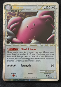 Pokemon TCG Blissey (Prime) 106/123 Heartgold & Soulsilver Holo Card NM-LP - Image 1