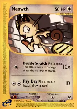 Meowth - Expedition 121/165 - Colorless - Pokemon Card LP - Image 1