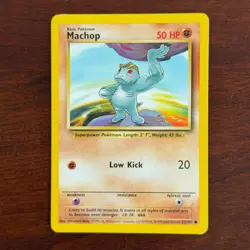 Machop 52/102 Common Base Set 4th Print 1999-2000 UK Pokemon Card - Image 1