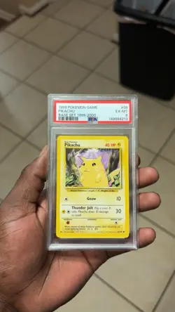 Pokemon TCG Pikachu Base Set 1999-2000 PSA 6 #58/102 Regular English - Image 1