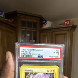 Pokemon TCG Pikachu Base Set 1999-2000 PSA 6 #58/102 Regular English - Image 4