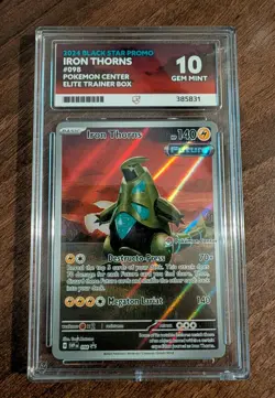 Iron Thorns SVP 098 Pokemon Center Stamped Black Star Promo Pokemon TCG ACE 10 - Image 1