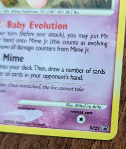 Mime Jr DP22 Black Star Promo DP Holo Near Mint Condition Pokemon TCG 2008 - Image 3
