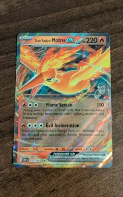 Team Rocket's Moltres Ex 031/182 Destined Rivals Pokemon TCG NM - Image 1