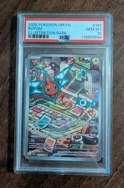 Rotom 197/182 Destined Rivals Illustration Rare Pokemon TCG - PSA 10 Gem Mint - Image 1