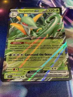 Pokemon TCG Serperior ex 003/086 Holo Double Rare Black Bolt NM/M - Image 2