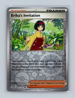 Erika's Invitation 160/165 Uncommon 151 Pokemon Reverse Holo Lightly Played - Image 1