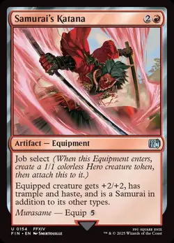 4x Samurai's Katana-Magic the Gathering-MTG-Final Fantasy-Near Mint-4x - Image 1
