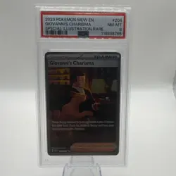 Pokemon Giovanni's Charisma Special Illustration Rare Holo 204/165 SV151 PSA 8 - Image 1