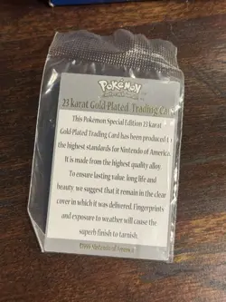 Pokemon 1999 Mewtwo 23K Gold Plated Trading Card W/Ball, Cert, Box Burger King - Image 5