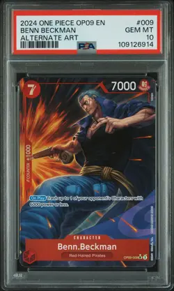 2024 ONE PIECE OP09-EMPERORS IN THE NEW WORLD #009 BENN BECKMAN ALT ART PSA 10 - Image 1