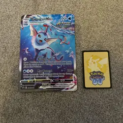 Vaporeon VMAX SWSH182 Black Star Promo JUMBO Pokemon Card TCG NM - Image 3