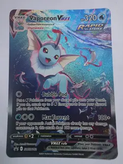 Vaporeon VMAX SWSH182 Black Star Promo JUMBO Pokemon Card TCG NM - Image 1