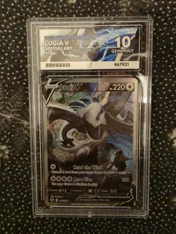 ACE 10 - Lugia V Alt Art Silver Tempest 186/195 Pokemon Card PERFECT SUBGRADES - Image 1