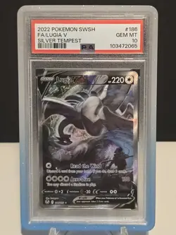 PSA 10 Lugia V ALT ART 186/195 - Silver Tempest 2023 Pokemon *SEE DESCRIPTION* - Image 1