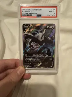 2022 Pokemon Lugia v Silver Tempest 186/195 Alt Art Ultra Rare PSA 8 NM - Image 1
