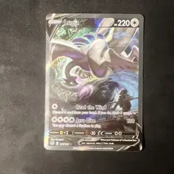 Lugia V 186/195 SWSH Silver Tempest Alt Alternate Art Pokemon LP Light Played - Image 2