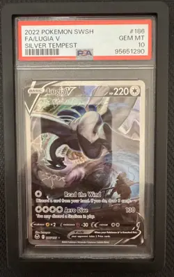 LUGIA V 186/195 PSA 10 SWSH SILVER TEMPEST ALTERNATE ART ALT ART POKEMON CARD - Image 1