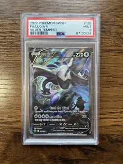 2022 Pokemon Lugia v Silver Tempest 186/195 Alt Art Ultra Rare PSA 9 Mint - Image 1
