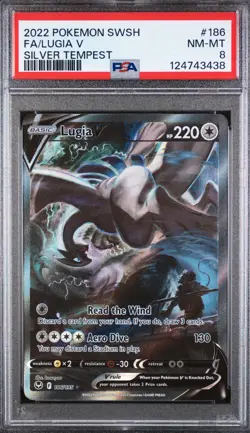 Pokemon Lugia v Silver Tempest 186/195 Alt Art Ultra Rare PSA 8 - Image 1