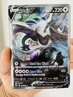 Pokemon TCG Lugia v Alt Art 186/195 Silver Tempest NM-MT! - Image 1