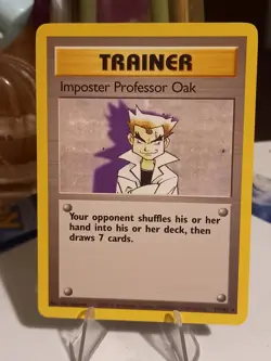 Imposter Professor Oak 73/102 Rare Base Set Non-Holo Trainer Card lp - Image 1