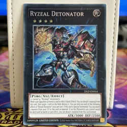 LIMITED EDITION RYZEAL DETONATOR SECRET RARE 25LP-EN014 YUGIOH CARD - Image 1
