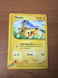 Pokemon Pikachu TCG Expedition Card 124/165 Regular Common - Image 1