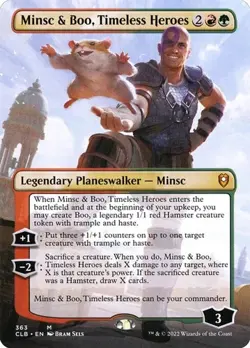 Minsc & Boo, Timeless Heroes - Foil Extended Art CLB LP MTG - Image 1