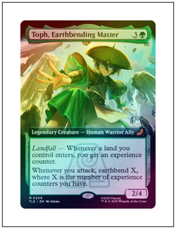 1x Toph, Earthbending Master, Extended Art Foil, Magic the Gathering, MTG NM - Image 1
